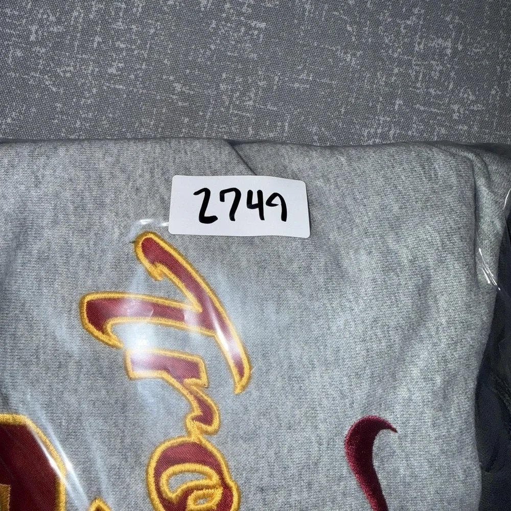 USC Trojans Hoodie Sweatshirt Mens XL Gray NCAA Football Nike Short Sleeve